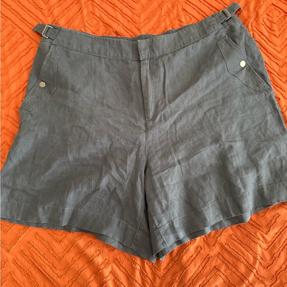 Athleta Navy/Gray Bermuda Shorts Relaxed Fit